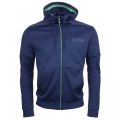 Athleisure Mens Navy Saggy Hooded Zip Sweat Top 24653 by BOSS from Hurleys