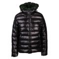 Womens Black Spoutnic Shiny Padded Hooded Jacket 48997 by Pyrenex from Hurleys