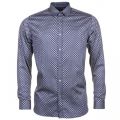 Mens Blue Lennons Geo Printed L/s Shirt 61593 by Ted Baker from Hurleys