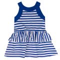 Girls Blue Stripe Ruffle Dress 40176 by Mayoral from Hurleys