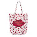 Womens Oyster/Scarlet Beauty Spot Foldaway Shopper Bag 34909 by Lulu Guinness from Hurleys
