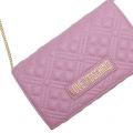 Womens Bright Pink Diamond Quilted Crossbody Bag 88970 by Love Moschino from Hurleys