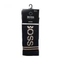 Mens Dark Blue/Gold QS Rib Shine Logo Socks 98591 by BOSS from Hurleys