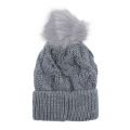Womens Mid Blue Bridport Pom Beanie Hat 47537 by Barbour from Hurleys