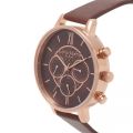 Womens Brown & Rose Gold Big Dial Chrono Detail Watch 69968 by Olivia Burton from Hurleys