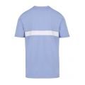 Mens Light Blue Logo Stripe Beach Slim Fit S/s T Shirt 73752 by BOSS from Hurleys