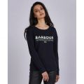 Womens Navy Delta Overlayer Sweat Top 95224 by Barbour International from Hurleys