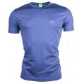 Mens Blue Tee Small Logo S/s Tee Shirt 68413 by BOSS Green from Hurleys