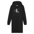 Womens Black Glossy Monogram Hoodie Dress 100573 by Calvin Klein from Hurleys