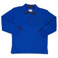 Boys Blue Logo L/s Polo Shirt 11584 by Armani Junior from Hurleys