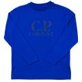 Boys Blue Chest Logo L/s Tee Shirt 63570 by C.P. Company Undersixteen from Hurleys