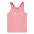 Girls Neon Pink Logo Vest Top 53672 by Kenzo from Hurleys