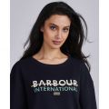 Womens Navy Delta Overlayer Sweat Top 95226 by Barbour International from Hurleys