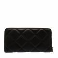 Womens Black Ocarina Quilted Large Zip Around Purse 75499 by Valentino from Hurleys
