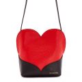 Womens Scarlet/Black Heart Harriet Crossbody Bag 34935 by Lulu Guinness from Hurleys