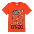 Junior Orange Gavin Japanese S/s T Shirt 45860 by Kenzo from Hurleys