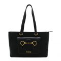 Womens Black Heart Strap Shopper Bag 101393 by Love Moschino from Hurleys