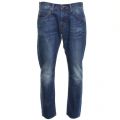 Mens 11.5oz Mid Blue Used Wash ED-55 Relaxed Tapered Fit Jeans 68857 by Edwin from Hurleys