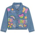 Girls Bleached Stone Patch Denim Jacket 104410 by Billieblush from Hurleys