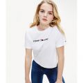 Womens White Modern Linear Logo T Shirt 79717 by Tommy Jeans from Hurleys