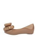 Kids Tan Ultragirl Foil Bow Shoes (13-1) 110889 by Mini Melissa from Hurleys