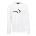 Mens Optic White Logo Print L/s T Shirt 100679 by MA.STRUM from Hurleys