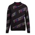 Womens Black Outline Logo Print Knitted Jumper 52857 by Tommy Jeans from Hurleys