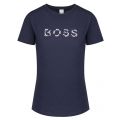 Casual Womens Navy Techeck Logo S/s T Shirt 37647 by BOSS from Hurleys