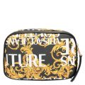 Womens Black/Gold Baroque Print Crossbody Bag 43812 by Versace Jeans Couture from Hurleys