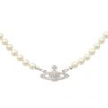 Womens Ivory & Silver Mini Bas Relief Choker 67177 by Vivienne Westwood from Hurleys