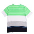 Boys Green Multi Stripe Block S/s T Shirt 56048 by BOSS from Hurleys