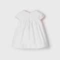 Girls White/Rose Flower Detail Dress 102538 by Mayoral from Hurleys