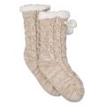 Womens Cream Pom Pom Fleece Lined Socks 87289 by UGG from Hurleys