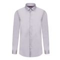 Mens Silver Grey Kenno Slim Fit L/s Shirt 45011 by HUGO from Hurleys