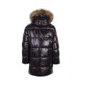 Womens Black Asta Fur Hooded Padded Coat 48993 by Pyrenex from Hurleys