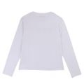 Girls White Shiny Logo L/s T Shirt 45367 by DKNY from Hurleys