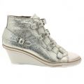 Womens Silver Genial Metallic Rock Mid-Wedge Trainers 37369 by Ash from Hurleys