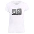 Womens White Sequin Detail S/s T Shirt 108098 by Armani Exchange from Hurleys