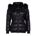 Womens Black Premium Strike Hooded Quilted Jacket 51394 by Barbour International from Hurleys
