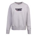 Womens Pale Grey Corp Heart Logo Sweat Top 52885 by Tommy Jeans from Hurleys