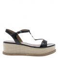 Womens Black Metal Plate Wedges 19906 by Emporio Armani from Hurleys
