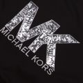 Womens Black Sequin Logo S/s T Shirt 52714 by Michael Kors from Hurleys