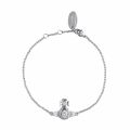 Womens Silver Crystal Ouroboros Small Bracelet 54497 by Vivienne Westwood from Hurleys