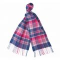Womens Rasberry Blue Vintage Winter Plaid Scarf 12571 by Barbour from Hurleys