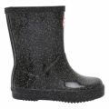 Girls Black Multi First Classic Starcloud Wellington Boots (4-8) 50112 by Hunter from Hurleys
