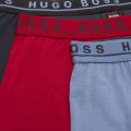 Mens Blue/Dark Red Branded 3 Pack Trunks 45270 by BOSS from Hurleys