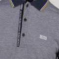 Athleisure Mens Navy Marl Paule 4 Slim Fit S/s Polo Shirt 100063 by BOSS from Hurleys