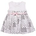 Girls White And Black Cherry Sketch Dress 22522 by Mayoral from Hurleys