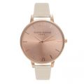Mink & Rose Gold Big Dial Watch 72871 by Olivia Burton from Hurleys