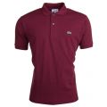 Mens Red Basque Chine Classic S/s Polo Shirt 14687 by Lacoste from Hurleys